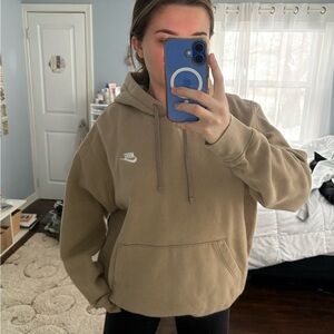 Nike Women's Beige Hoodie Sweater